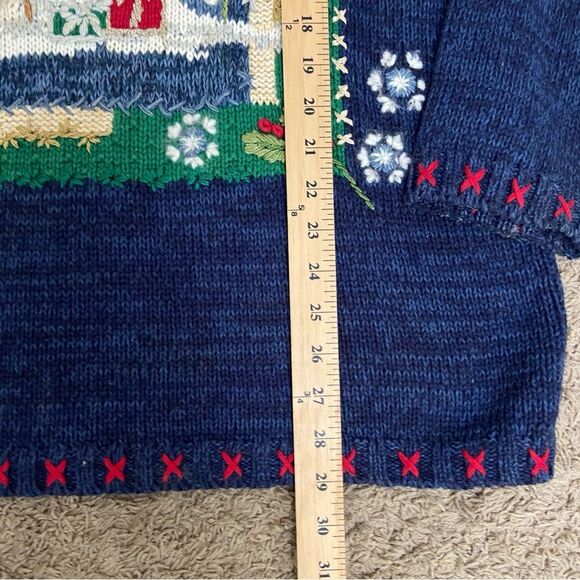 Vintage Tiara Int. Holiday “Snowman” Sweater size XL Christmas Novelty Cottage - Picture 7 of 9